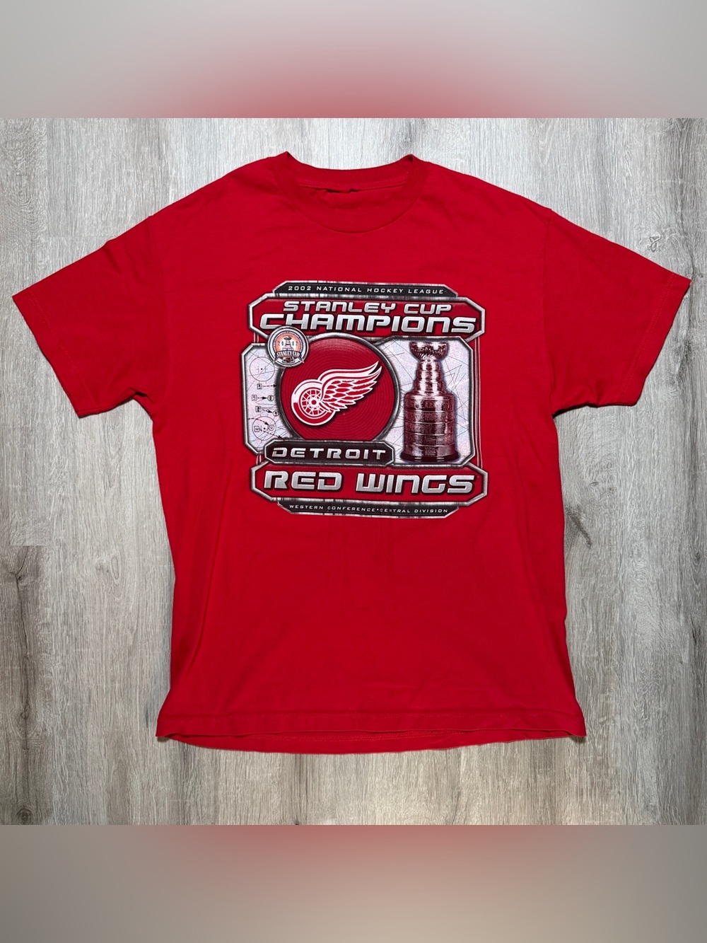 Detroit Red Wings Stanley Cup Champions Tee - Red